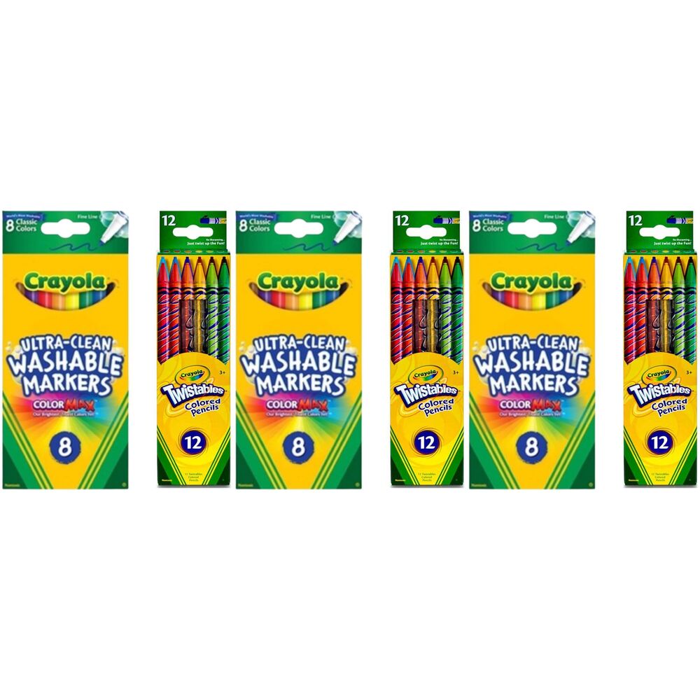 Crayola Art Set - Washable Markers & Twistables Colored Pencils Combo Pack